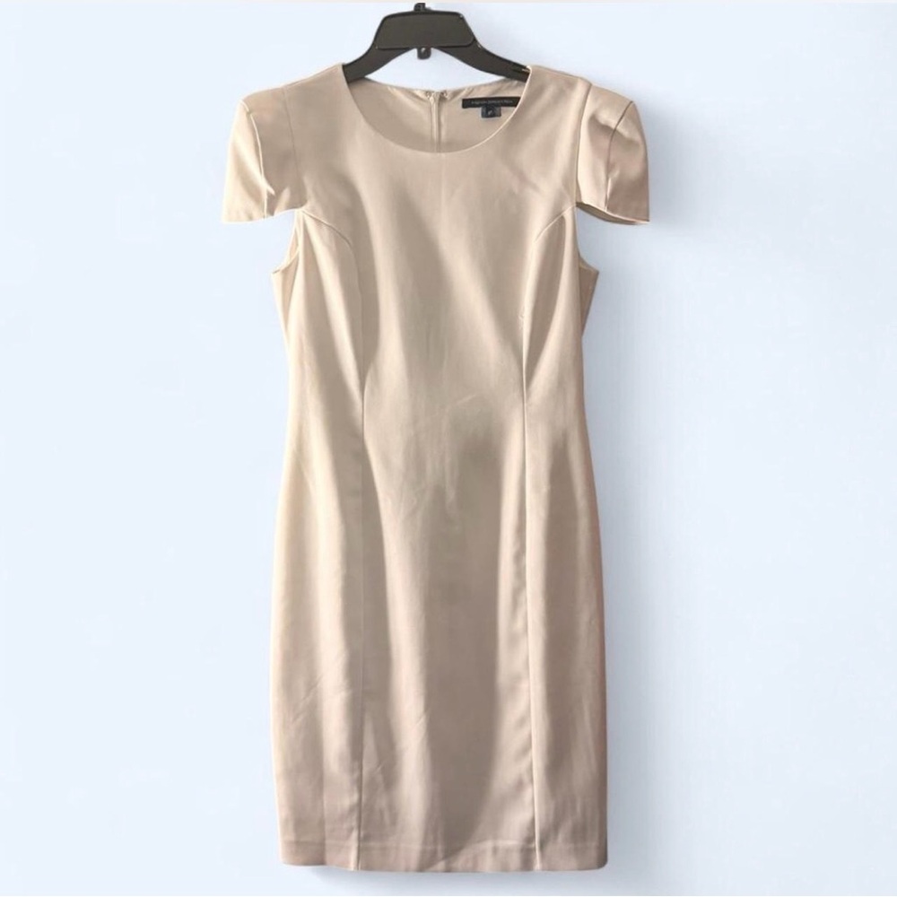 French Connection Size 12 White Cap Sleeve Dress